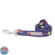 Mackey Small Dog Leash - Tropical Fish Pattern, Blue Color, Durable and Long