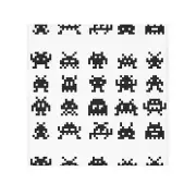 Retro Space Invaders Face Towel, Fun Bathroom Decor, Gamer Gift, Geeky Home