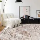 Extra Large Area Rug Dusty Pink Plush Distressed Traditional Carpet Hall Runner