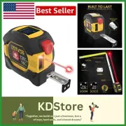 2-in-1 Digital Laser Tape Measure: 130ft Laser & 16ft AutoLock Tape, LCD Display