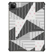 iPad Pro 11-inch (3rd/4th gen) iPad Impact Case Geometrical black white pink abstract shapes pattern