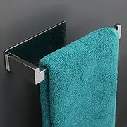 Vanloory Hand Towel Holder, Strong Self Adhesive Hand Towel Ring, Thicken SUS304 Stainless Steel Hand Towel Bar/Rack, No Drilling Modern Hand Towel Hanger (Polish Chrome, 9 in)