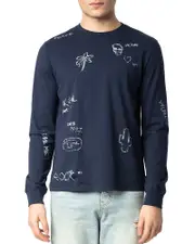 Zadig & Voltaire Hector Printed Long Sleeve Tee