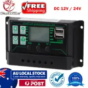 MPPT Solar Power Panel Regulator Charger LCD Controller DC 12V/24V Dual USB 60A