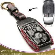 Vitodeco Superior Leather Key Fob Case Compatible for Mercedes-Benz ( 4-Button )