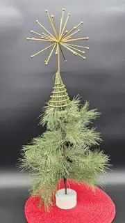 NEW Atomic Sputnik Style Christmas Tree Topper Decoration Star Metal Gold 1529