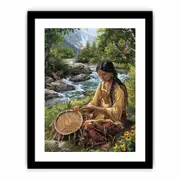 Native Serene Scene Art Framed print