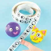 Baker Ross Eye Stickers Value Pack 6 Assorted Designs on a Roll for Childrens C