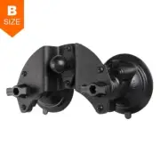RAM Twist-Lock Dual Pivot Suction Cup Base 1" Ball