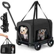 Advwin Pet Stroller Dog Cat Carrier Pram Pushchair Foldable