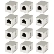 12 Pcs Cat5e RJ45 Network LAN Ethernet Shielded Coupler Connector Cable Joiner