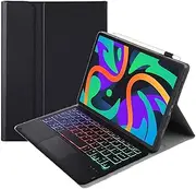 [Jarttarn] Touchpad Keyboard Case Compatible with Lenovo Tab M11 11 inch TB-330FU/TB-331FC, Magnetic Removable Wireless Colorful Backlit Keyboard Cover (Black)