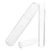 2 Pcs Makeup Tool Storage Box Brush Container Small Tubes Travel Clear Plastic