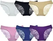 [spomei] 6pcs Women's Comfort Elastic Hipster Panty Underwear Brief NK1