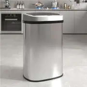 Advwin 50L Motion Sensor Bin Automatic Rubbish Bins Smart Kitchen Waste Trash Can Touch Free Garbage Cabniet Silver