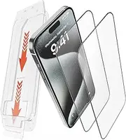 Nvollnoe for iPhone 12 Pro Max Screen Protector with Foolproof Easy Installation,Stronger Anti-crack Edges,Seamless Full Coverage Clear Tempered Glass Screen Protector for iPhone 12 Pro Max (2 Pack)