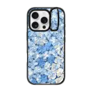 iPhone 16 Pro Impact Ring Stand Case MagSafe Compatible Blue Hydrangea Iphone Case By Ann Upton