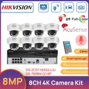 Hikvision 8CH 4K CCTV System 8MP Hybrid Light ColorVu IR Camera DS-2CD1183G2-LIU