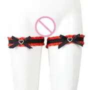Women' Bows Elastic Leg Garter Belt Thigh Leg Strap Band Clubwear