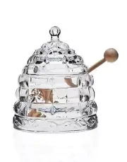 Beehive Crystal Honey Jar