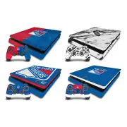 OFFICIAL NHL NEW YORK RANGERS VINYL SKIN DECAL FOR PS4 SLIM CONSOLE & CONTROLLER