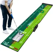 SAPLIZE Two-Speed Golf Putting Practice Mat with Putting Alignment Mirror, 20...