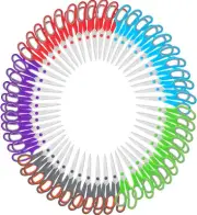 Scissors Bulk Set of 50-Pack, 8" Multipurpose Sharp Sewing Craft Fabric Sciss...