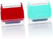 CAXUSD Selfinking Roller Stamp Messy Code Design Office Security Stamps Privacy Red