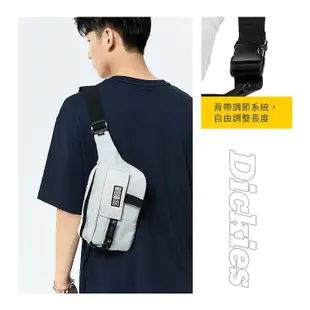 Dickies男女款淺灰色品牌字母織帶設計腰包|DK011116C98
