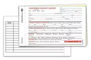 Prospect Tracker Customer Contact Report - Car Dealer 3-Part Carbonless Forms