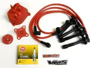 DISTRIBUTOR CAP ROTOR SPARK PLUG WIRE KIT FOR 94-01 ACURA INTEGRA B18 DC RED B