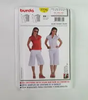 BURDA Sewing Pattern 7770 Misses 8-18 Easy Top Asymmetric Opening Princess Seams