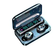 F9 Wireless Earphones Bluetooth-Compatible Portable In-ear Earbuds Noise Cancelling Headphones Charger Built-in Mic Device - black