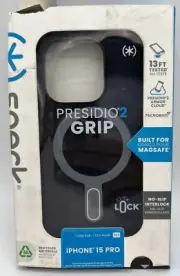 Speck Presidio2 Grip ClickLock Case for MagSafe for iPhone 15 Pro - Black