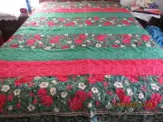 Hand-Made Machine-Quilted Queen Size Christmas Quilt