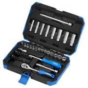 Draper Metric Socket Set 1/4"D 47 Piece Hexagon Deep & Standard 16355