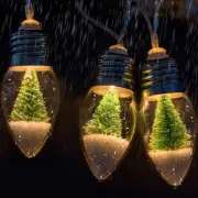 Christmas Lights Battery Operated, Snow Globe String Lights, Christmas Snow Glob