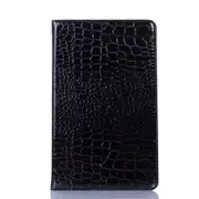 MCC For Samsung Galaxy Tab A7 Lite 8.7 T220 T225 Croc-style Leather Case Cover [Black]