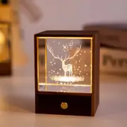 3D Glass LED Night Light Table Lamp Home Decorative Ornament Christmas Gift LED Light Christmas LED Light Christmas