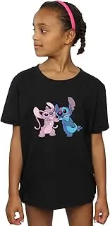 [Absolute Cult] Girls Lilo & Stitch Kisses Cotton T-Shirt