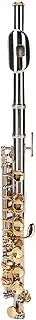 Student Flute Instrument, C Flute Adult Flute Color White Copper Body Gold Key Student C Flute with Hard Case and Accessories for Practice and Performance