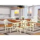 7 Pc Dining room set for 6-Dining Table with Leaf and 6 Dining ...