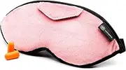 Wild Essentials Opulence Micro Plush Sleep Mask with Soft Foam Earplugs (Peacefully Pink)