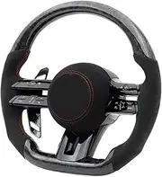Car Steering Wheel Alcantra Compatible With Mercedes Benz AMG W190 W204 W205 W166 W167 W177 W213 Cls Glc Gle Gls Gla Cla Glk Slc(Full set assembly)