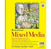 Strathmore Mixed Media Vellum Spiral Paper Pad 9"X12"-40 Sheets