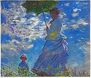 CafePress Monet Woman with A Parasol Throw Blanket Soft Plush Throw Blanket 60" x 50"