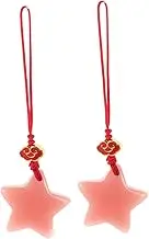 DECOMELODY 2pcs Glow in Dark Star Pendant Phone Charm Strap Aesthetic Keychain for Bags Backpacks Purses Lightweight Unique Phone Accessories for Parties and