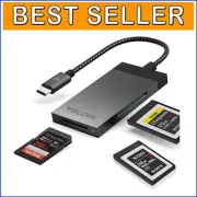 3-in-1 Card Reader Adapter - High-Speed USB-C for CFexpress, XQD & SD Cards