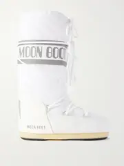 [Moon Boot] Moon Boot - Icon Shell And Faux Leather Snow Boots - White - EU 42/44 EU 42/44 White