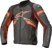 Alpinestars GP Plus R V3 Rideknit Motorcycle Leather Jacket, black-orange, Size 52 for Men Black Orange